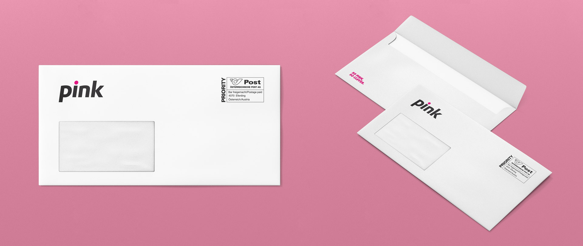 Drucksorte Kuvert, pink
