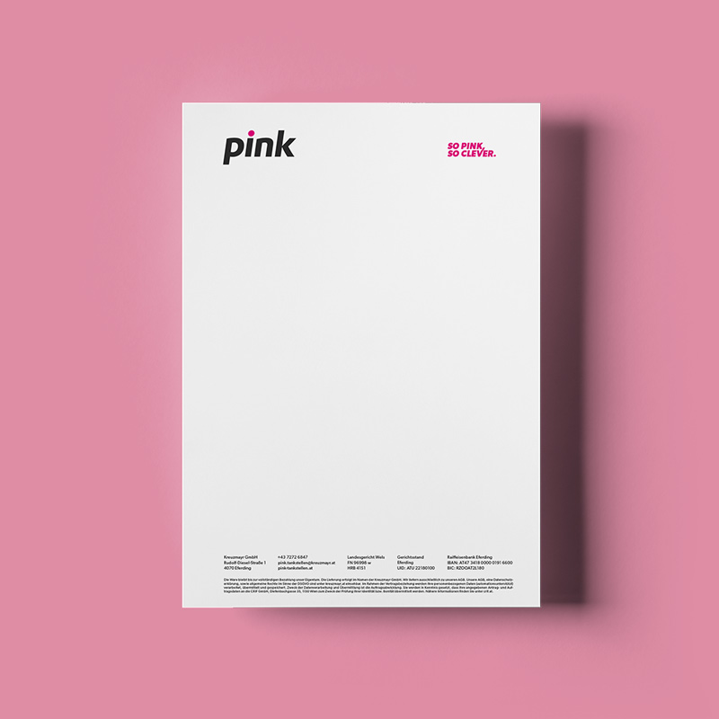 Drucksorte Briefpapier, pink